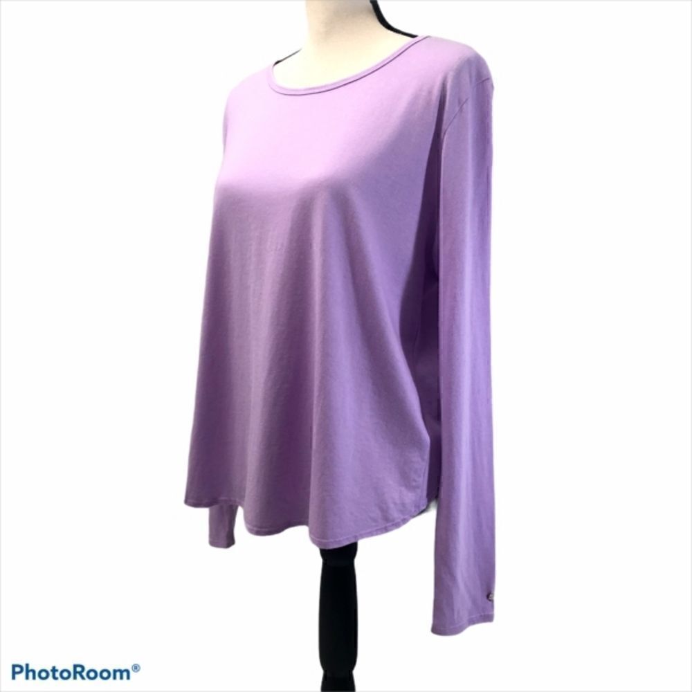 Fabletics Purple Top with Crossover Open Back NWT - image 2